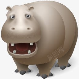 河马3D动物图标png免抠素材_新图网 https://ixintu.com 3d png 动物 图标 河马 高清