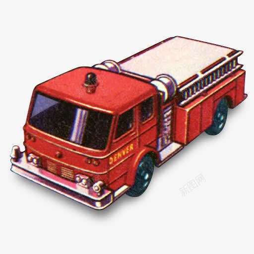 火消防车年代的火柴盒汽车图标png_新图网 https://ixintu.com 消防车 火