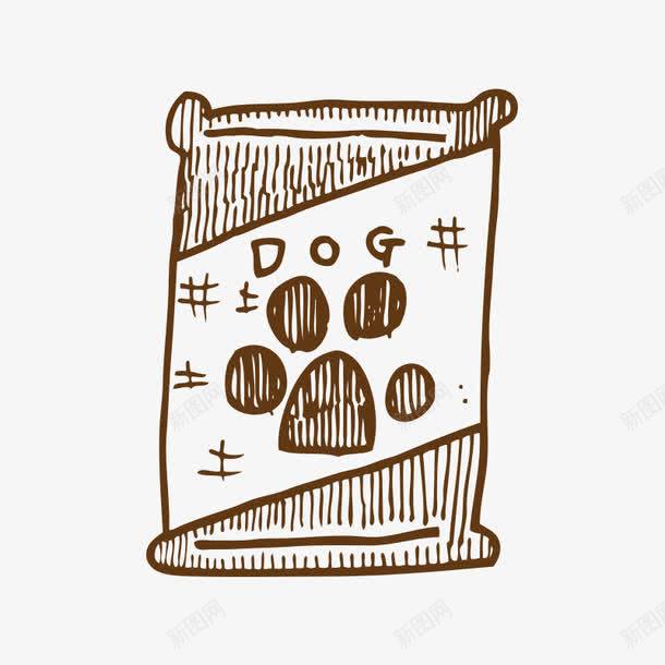 手绘线条插画鱼粮png免抠素材_新图网 https://ixintu.com 手绘 插画 线条 鱼粮