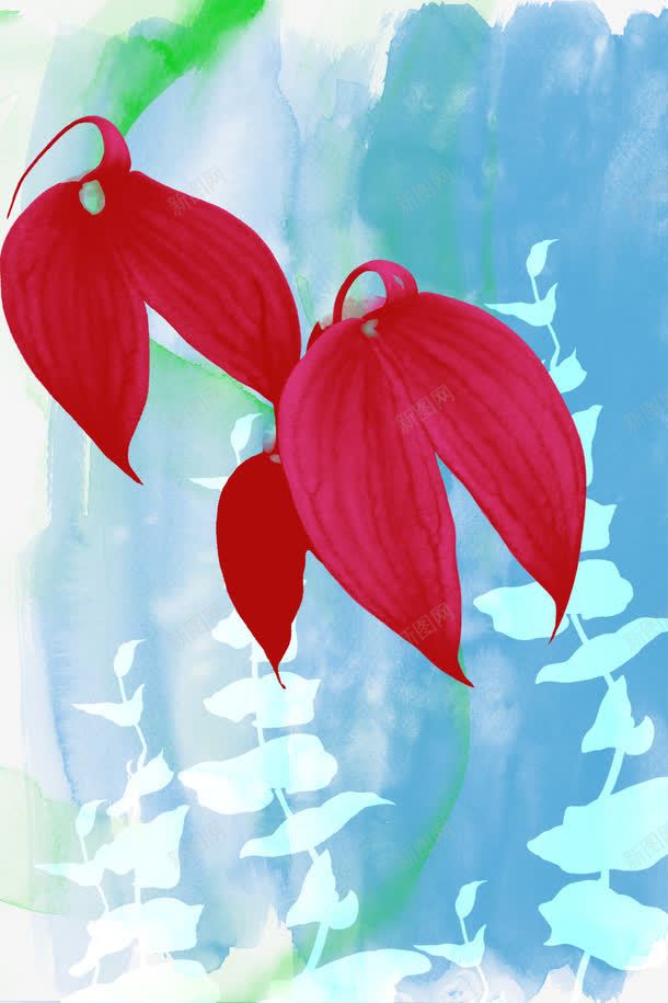 鲜花水墨肌理png免抠素材_新图网 https://ixintu.com 水墨 水墨肌理 素材 肌理 鲜花