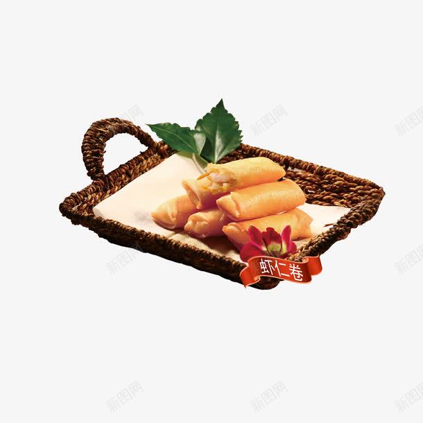 美食元素png免抠素材_新图网 https://ixintu.com 油炸 美食图库 虾仁卷 黄色