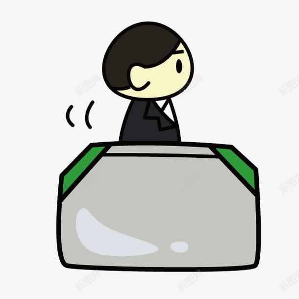 搭地铁png免抠素材_新图网 https://ixintu.com 交通工具 人物 卡通 地铁 搭地铁 高铁