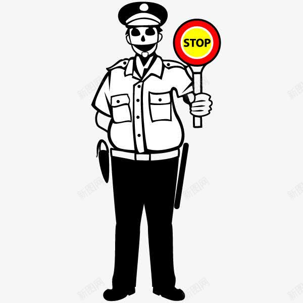 交通警察矢量图eps免抠素材_新图网 https://ixintu.com 交通警察卡通 停 矢量图 高清