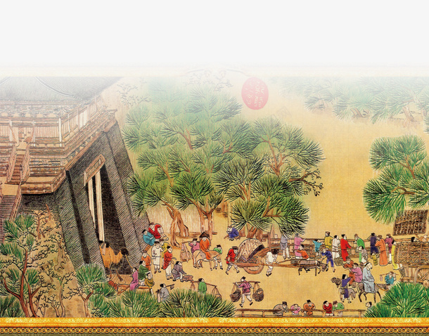 古代城市图淘宝配景png免抠素材_新图网 https://ixintu.com 古代城市图淘宝素材配景