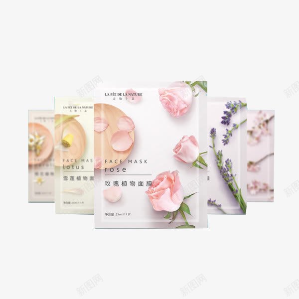 玫瑰植物面膜包装png免抠素材_新图网 https://ixintu.com 产品实物 滋润 自然 花色 补水