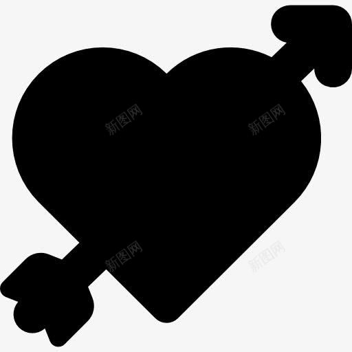 心被一支箭图标png_新图网 https://ixintu.com 坠入爱河 心 箭