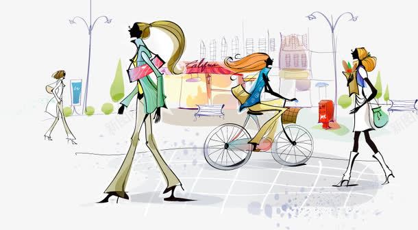 手绘上班族美女人物手绘png免抠素材_新图网 https://ixintu.com 上班族 人物 美女
