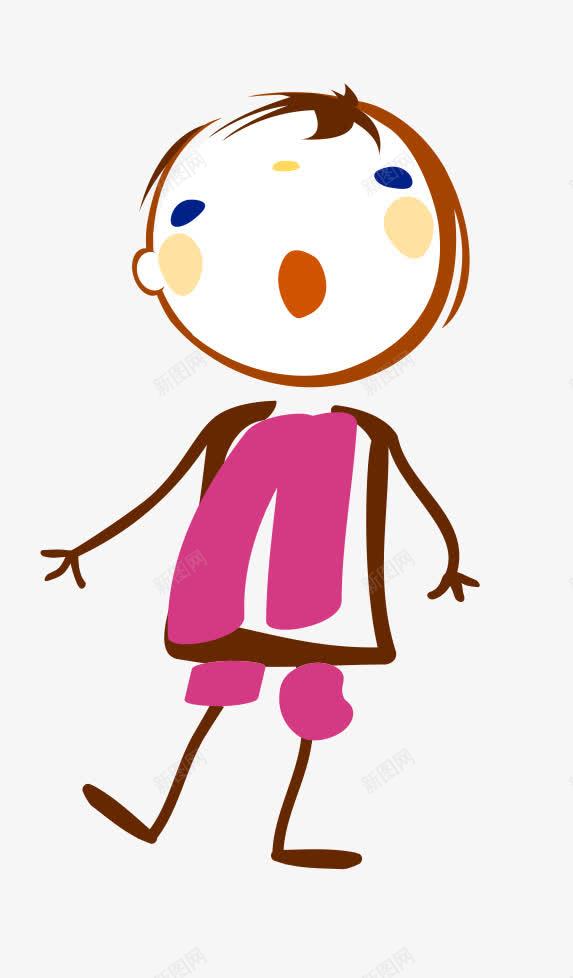 手绘小孩png免抠素材_新图网 https://ixintu.com 儿童绘画 小孩子 幼儿 彩色 手绘 手绘孩童