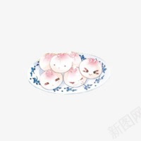 手绘可爱粉色小包子png免抠素材_新图网 https://ixintu.com 包子 可爱 粉色