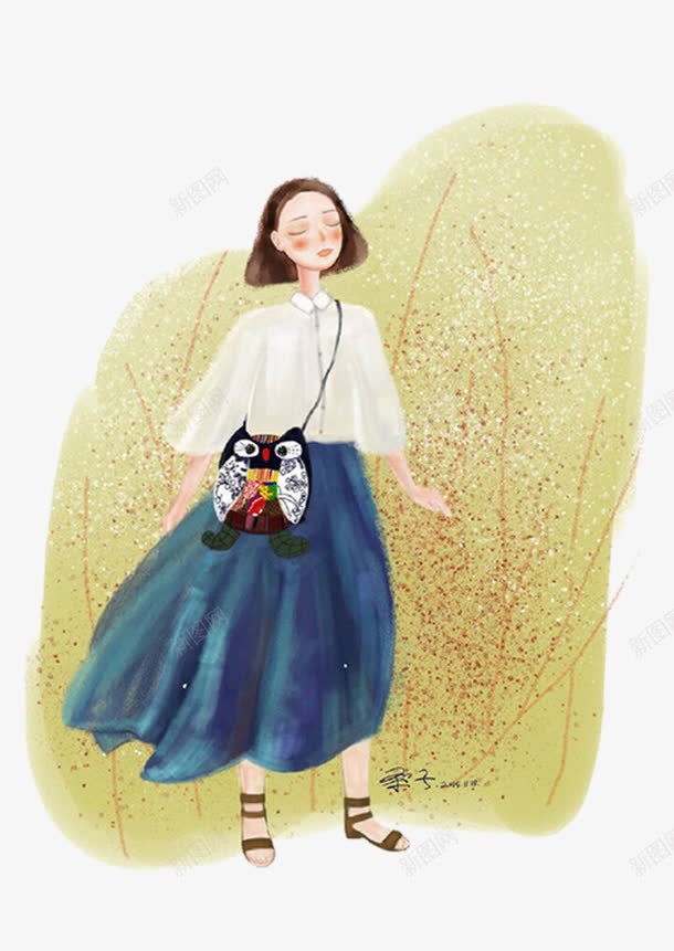 闭眼睛的小女孩png免抠素材_新图网 https://ixintu.com 小女孩 手绘 美女