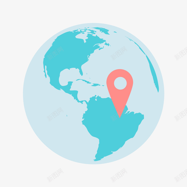 扁平化地球矢量图ai免抠素材_新图网 https://ixintu.com 地球 扁平化 矢量图