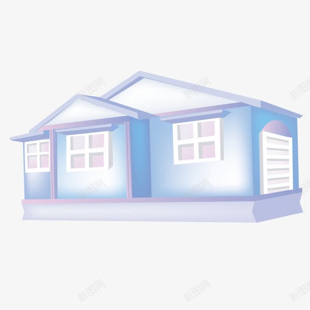 浅蓝建筑物模型png免抠素材_新图网 https://ixintu.com 建筑 建筑模型 建筑物 浅蓝色