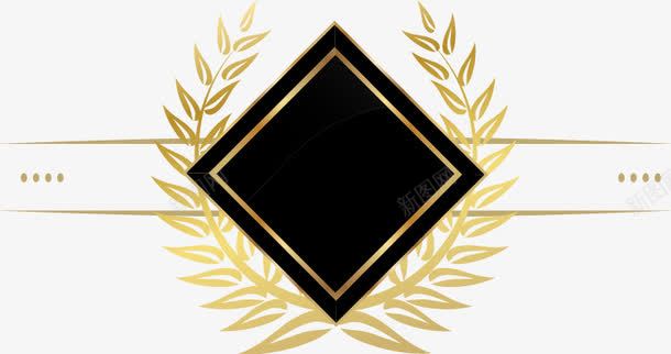 手绘金边线条几何黑底png免抠素材_新图网 https://ixintu.com 几何 手绘 线条 金边 黑底