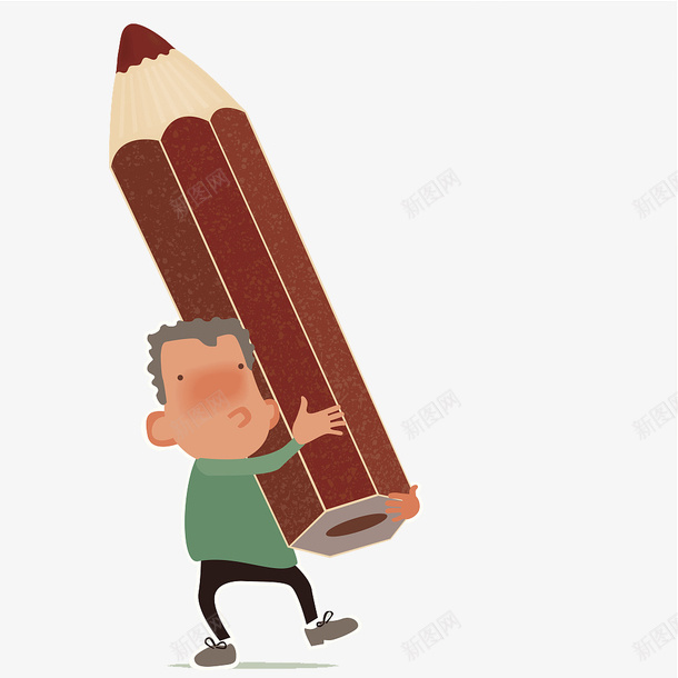 装饰插图举起铅笔的男孩png免抠素材_新图网 https://ixintu.com 举东西 举起铅笔 努力 学习 男孩 装饰插图 铅笔