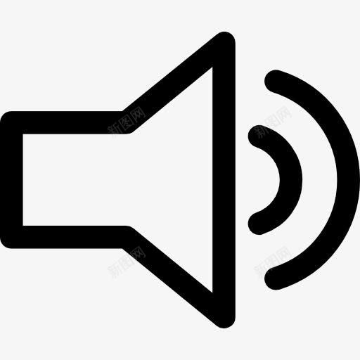 扬声器中体积图标png_新图网 https://ixintu.com 多媒体扬声器 扬声器的音量
