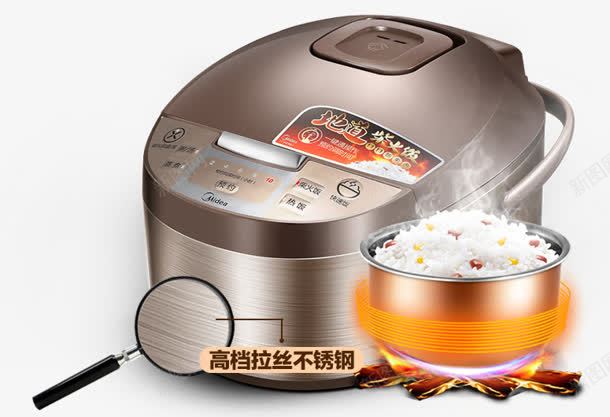 棕色色纹理电饭煲png免抠素材_新图网 https://ixintu.com 棕色 电饭煲 纹理