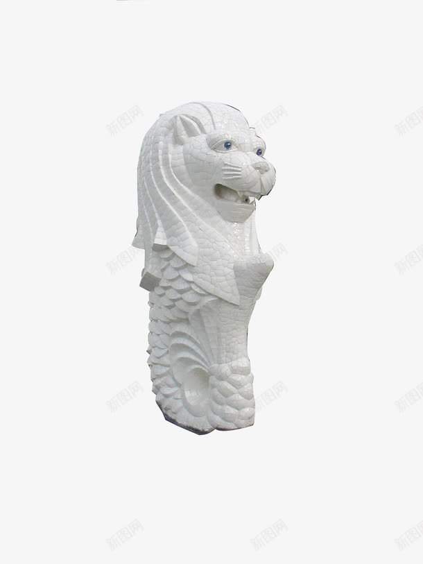 石膏制造png免抠素材_新图网 https://ixintu.com 元素 手绘插画 新加坡 设计 调皮 鱼尾狮 龙珠