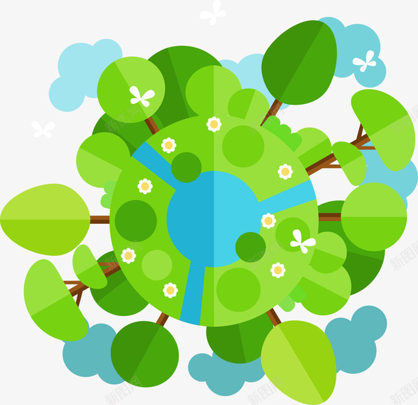创意植物地球矢量图ai免抠素材_新图网 https://ixintu.com 创意 地球 矢量植物 绿植地球 矢量图