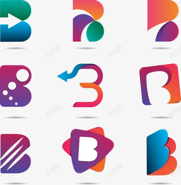 手绘字母B图标png免抠素材_新图网 https://ixintu.com B LOGO 创意 图标 字母 彩色 手绘 标签