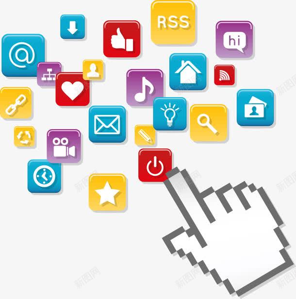 手点图标矢量图ai免抠素材_新图网 https://ixintu.com a app 图标 手机图标 矢量图