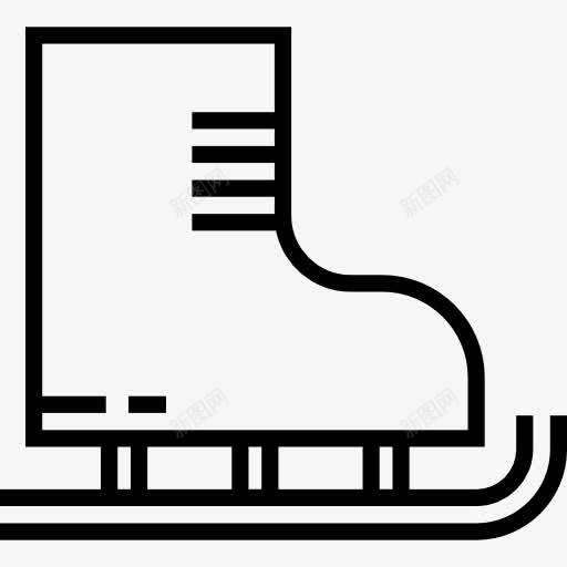 滑冰图标png_新图网 https://ixintu.com 休闲 体育 冬季运动 溜冰鞋 滑冰
