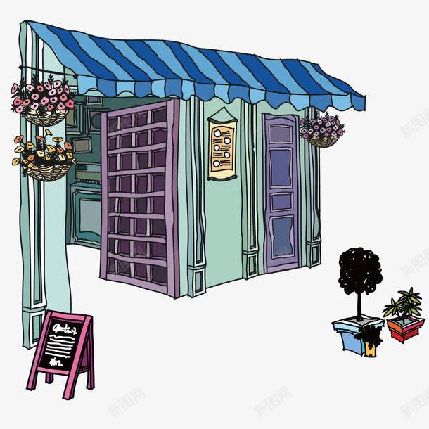 精美花店png免抠素材_新图网 https://ixintu.com 卡通 精美 花店