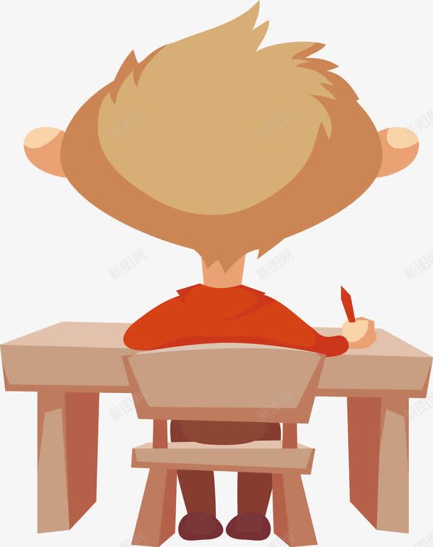 上课矢量图ai免抠素材_新图网 https://ixintu.com 教育 男孩 课堂 矢量图