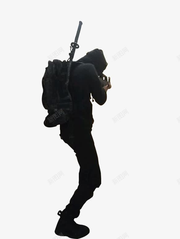 黑色劲装的刺客png免抠素材_新图网 https://ixintu.com PNG 刺客 宝剑 黑色
