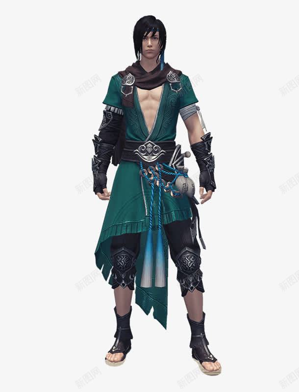 蓝色战袍人物网游png免抠素材_新图网 https://ixintu.com 人物 战袍 蓝色