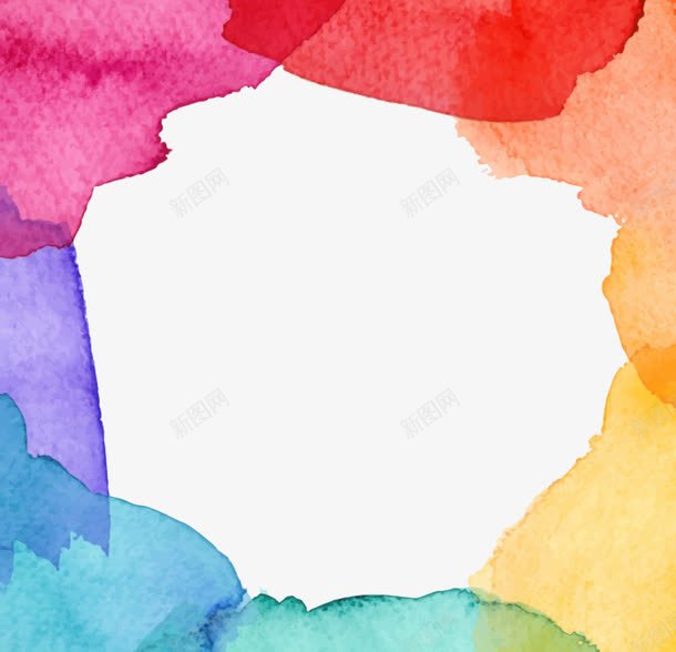 创意简约水彩花框png免抠素材_新图网 https://ixintu.com 创意 水彩 水彩花框 简约 花框