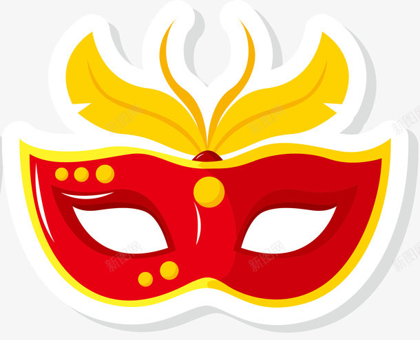 红色蒙眼舞会面具png免抠素材_新图网 https://ixintu.com 假面舞会面具 假面面具 矢量面具 红色 舞会面具 舞会面罩 面具