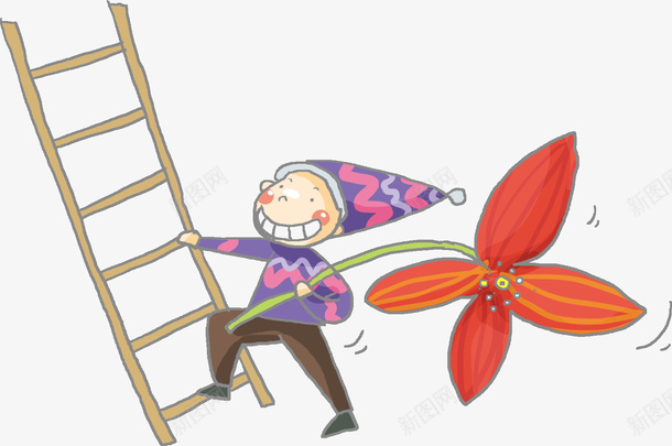 卡通可爱儿童爬梯png免抠素材_新图网 https://ixintu.com 儿童 卡通 可爱 爬梯