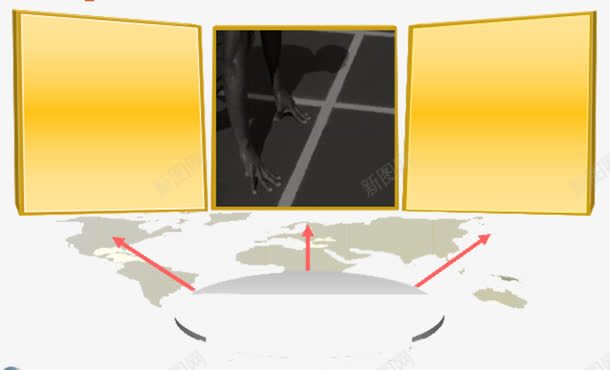 PPT数据图png免抠素材_新图网 https://ixintu.com 全球地图 商务数据 黄色