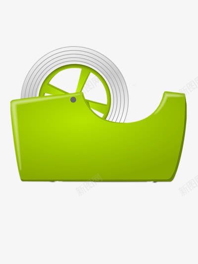 手绘胶带卷png免抠素材_新图网 https://ixintu.com 工具 手绘 绿色 胶带