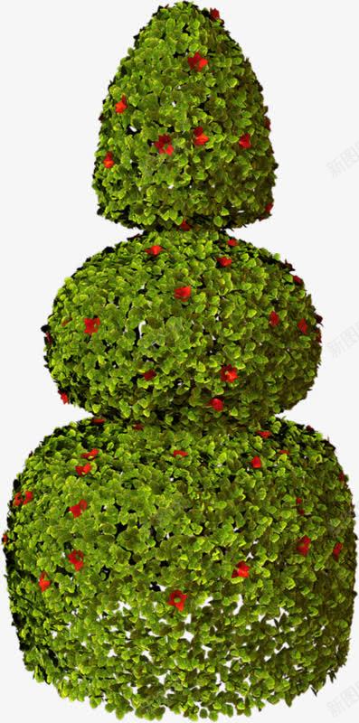 创意园林植物png免抠素材_新图网 https://ixintu.com 园林 手绘 植物 绿色 黄杨