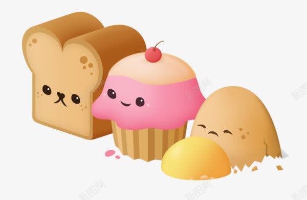 卡通蛋糕png免抠素材_新图网 https://ixintu.com 卡通 手绘 纸杯蛋糕 蛋糕