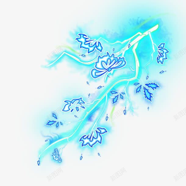 蓝色花朵底纹png免抠素材_新图网 https://ixintu.com 底纹 花朵 花纹 蓝色