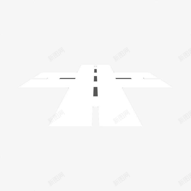 手绘白色十字交叉路口png免抠素材_新图网 https://ixintu.com 交叉线 交叉路口 分叉路 差差 手绘 白色 线条