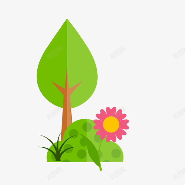卡通树矢量图eps免抠素材_新图网 https://ixintu.com 卡通 春天 春天小清晰 春天植物 春天矢量 春天装饰 树 矢量图