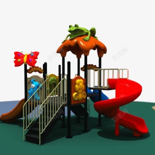水上滑梯png免抠素材_新图网 https://ixintu.com 儿童 小孩 水上滑梯 滑梯 蛤蟆 蝴蝶