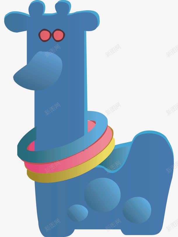 蓝色草泥马png免抠素材_新图网 https://ixintu.com 儿童玩具 充气玩具 充气玩具矢量 沙滩玩具 玩具 益智玩具 草泥马 蓝色