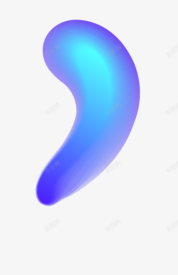 蓝色卡通手绘的符号png免抠素材_新图网 https://ixintu.com 手绘符号 立体符号 符号 符号装饰 蓝色符号 逗号