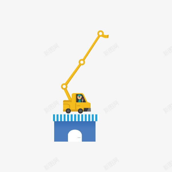 建筑工程工具车起重车png免抠素材_新图网 https://ixintu.com 工具车 建筑工程 起重车