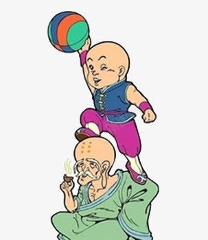 排球小和尚png免抠素材_新图网 https://ixintu.com 人物 卡通 排球 运动