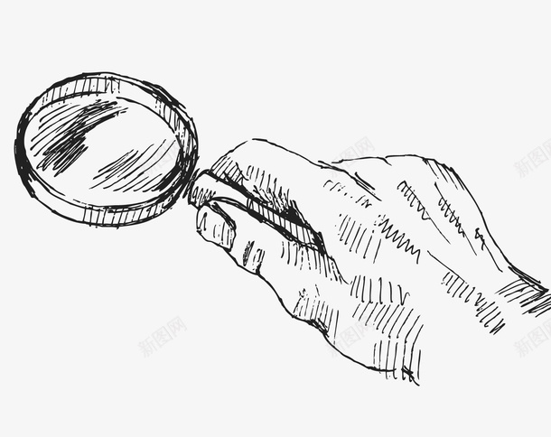 素描放大镜矢量图eps免抠素材_新图网 https://ixintu.com 手 手绘 放大镜 素描 素描放大镜 矢量图