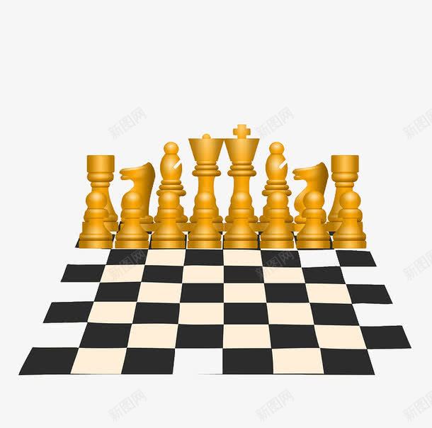 黄色棋盘棋子游戏png免抠素材_新图网 https://ixintu.com 棋子 棋盘 游戏 黄色