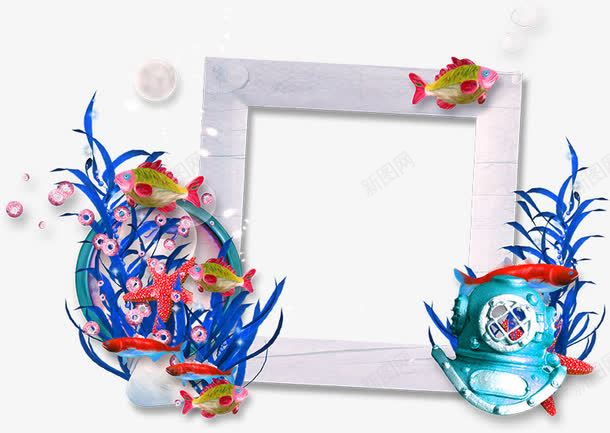 海草边框装饰图案png免抠素材_新图网 https://ixintu.com PNG素材 海洋 海草 相框 装饰图案 边框