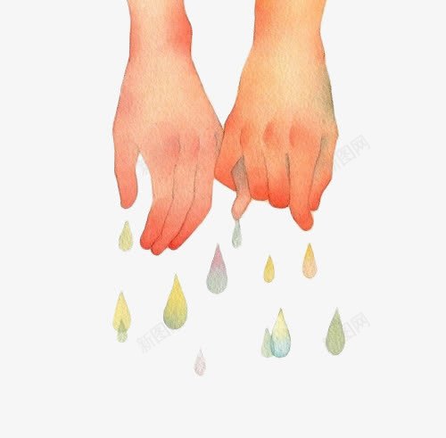 手绘手勾手相爱png免抠素材_新图网 https://ixintu.com 手勾手 手绘 相爱 雨水