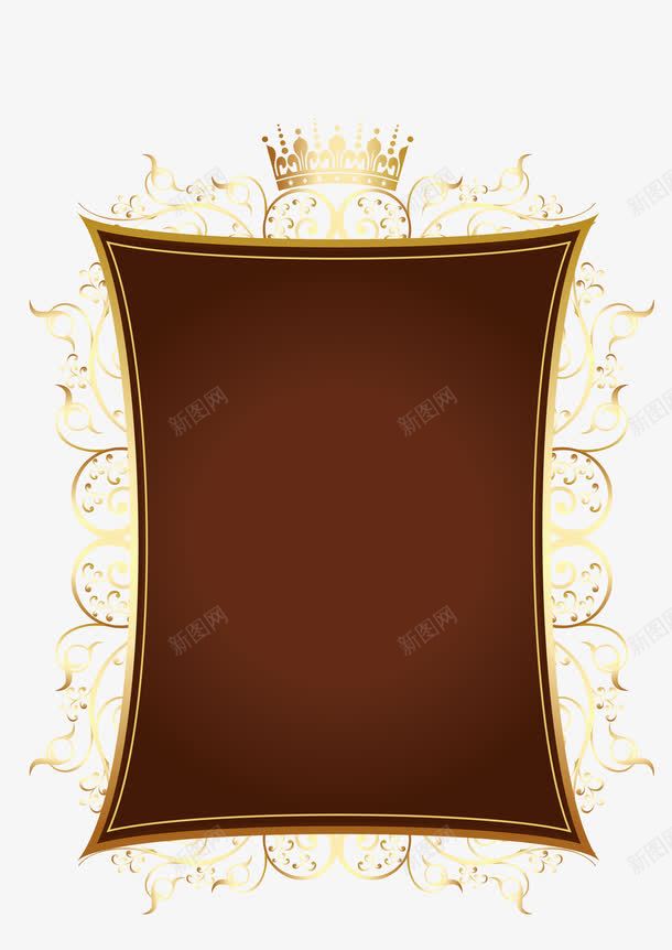 金色欧式花边纹边框png免抠素材_新图网 https://ixintu.com 欧式 欧式花边 边框 边框金色 金色 金色边框