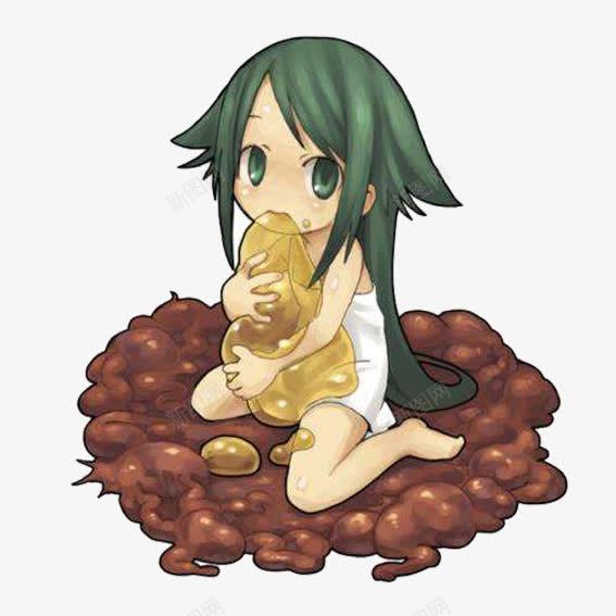 吃东西的女孩png免抠素材_新图网 https://ixintu.com 吃的 坐着 坐着的小朋友 女孩 衣食住行 长发